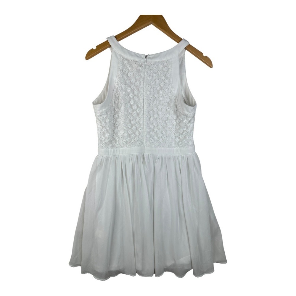 Miami‎ Sleeveless Floral Detail Mini Dress size Medium White